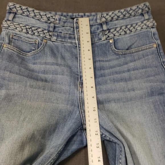 White House Black Market Woman Sz 10 Extra High Rise Slim Ankle High Waist Jeans - Picture 4 of 12